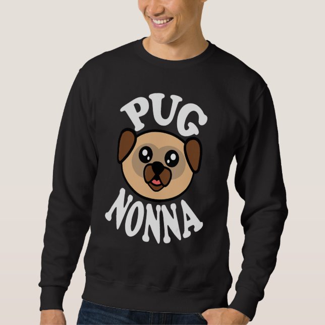 Süße Pug-Oma Sweatshirt (Vorderseite)
