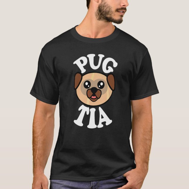 Süße Pug Tia T-Shirt (Vorderseite)