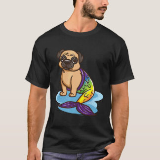 Süße Pug-Welpen-Meerjungfrau-Hunde-Liebhaber-Gesch T-Shirt