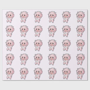 Süße Puppe „In Arbeit“ Design – Zukunftstraum Gi Geschenkpapier