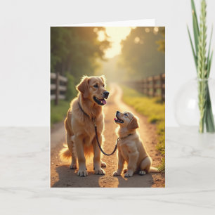 Süße Puppy Vatertagskarte Karte