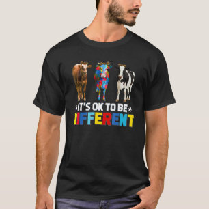 Süße Puzzle-Kuh Es ist okay, anders zu sein Autism T-Shirt