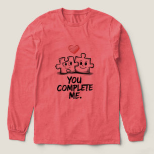 Süße Puzzle-Teile Du Ergänzt Mich Koralle Tri-Blend Shirt