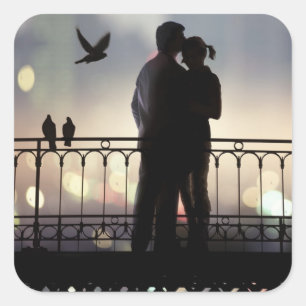 Süße Quadratischer Aufkleber