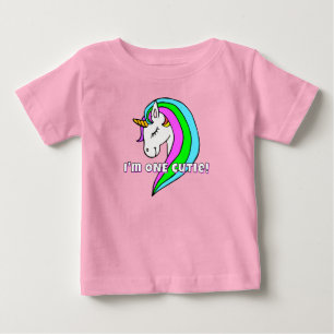 Süsse Rainbow Unicorn Baby T - Shirt