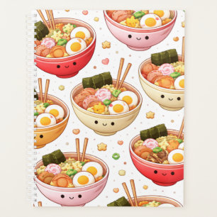 Süße Ramen-Schalen Planer - Kawaii lächelnde Nudel