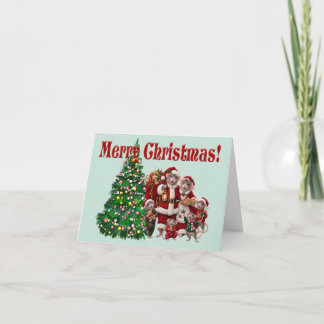 Süße Rattenfamilie Weihnachten  Karte