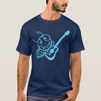 Süße Raupe spielt Gitarre Bass Party Gitarrist T-Shirt