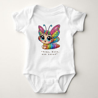 🐛Süße Regenbogen-Raupen-Schmetterlings-Cartoon Baby Strampler