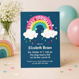 Süße Regenbogen-Sprinkle-Baby-Party Einladung