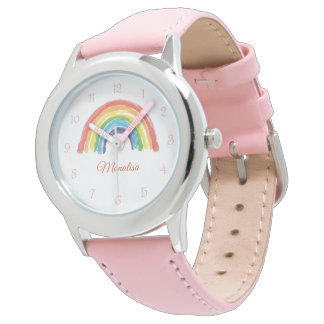 Süße Regenbogen-Uhren für Kindergartenkinder Armbanduhr