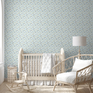 Süße Regenbögen & Wolken Blassblaue Babyzimmer für Tapete
