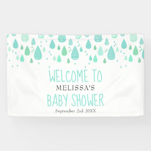 Süße Regentropfen-Baby-Shower / Streusel-Willkomme Banner