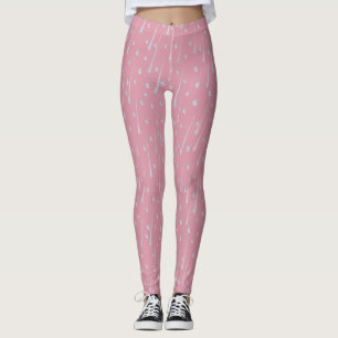 Süße Regentropfen Rosa Regenwetter Leggings