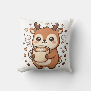 Süße Reh-Latte-Kawaii-Kissen Kissen