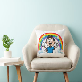 Süße Reinigungsmaskottchen-Regenbogen-Cartoon-Desi Kissen