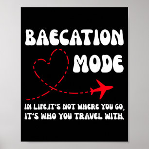 Süße Reise für Paare, passende Urlaubs-Baecation Poster