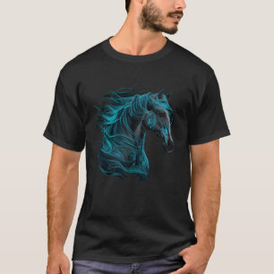 Süße Reitsport Türkis Pferd Liebe Reiterin T-Shirt