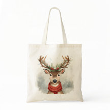 Süße Rentier-Weihnachts-Budget-Tasche