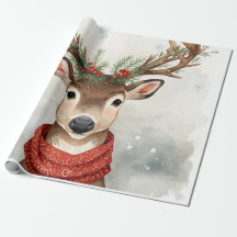Süße Rentier-Weihnachts-Verpackungspapier