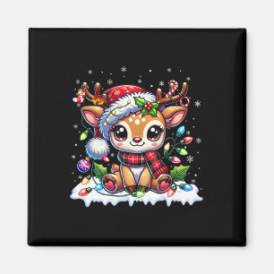Süße Rentiere Santa Weihnachten Xmas Mädchen Fraue Magnet