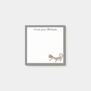 Süße Reptil-Gecko  Post-it Klebezettel