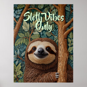 Süße Retro-Boho-Faulheit-Hang da drin Poster