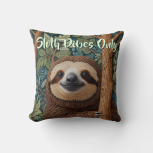 Süße Retro-Boho-Faulheit-Hänge-drin-Sloth-Vibes Kissen