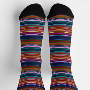 Süße retro-bunte Streifen Socken
