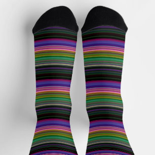 Süße retro-bunte Streifen Socken
