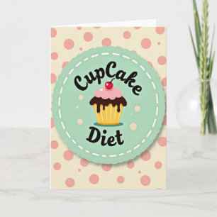 Süße Retro-Cupcake-Karte Karte
