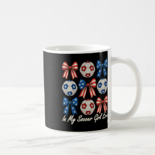 Süße Retro-Fußballgirl-Coquette-Schleife für Fraue Kaffeetasse