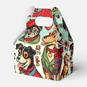 Süße Retro-Hunde-Comics Geschenkschachtel