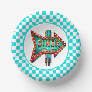 Süße Retro-Party im Diner Pappteller
