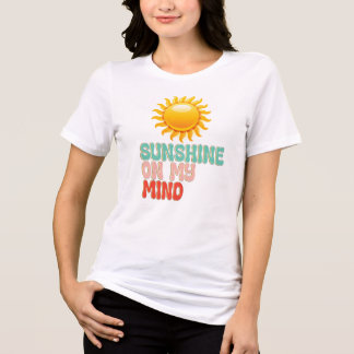 Süße Retro-Sonne auf meinem Verstand Sommerstrand Tri-Blend Shirt