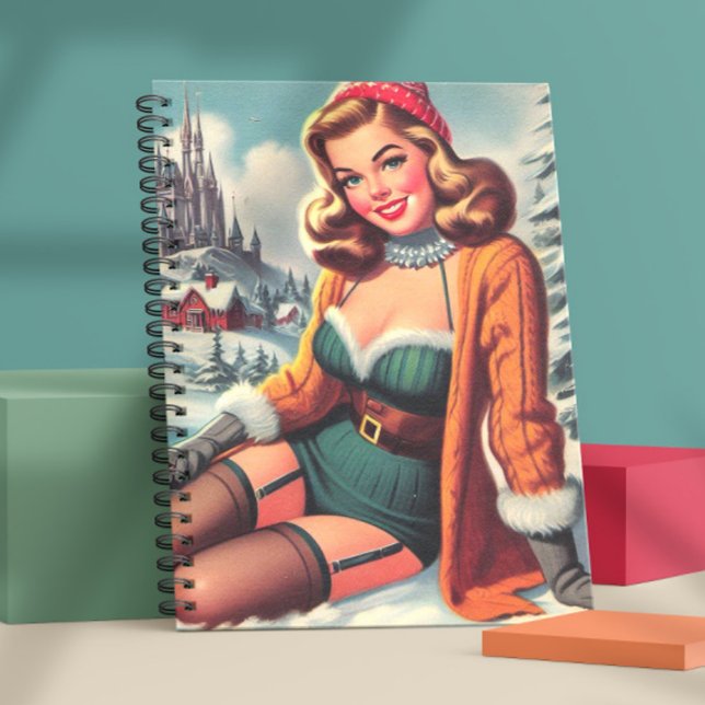 Süße Retro-Winter-Pin-up Notizblock (Von Creator hochgeladen)