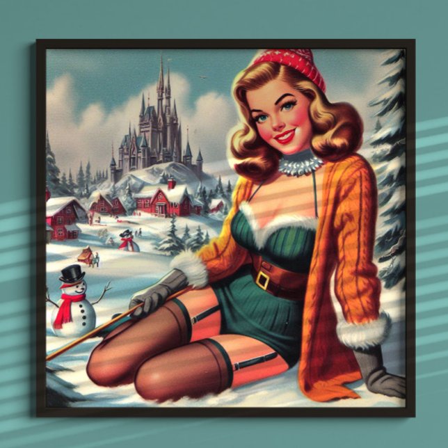 Süße Retro-Winter-Pin-up Poster (Von Creator hochgeladen)