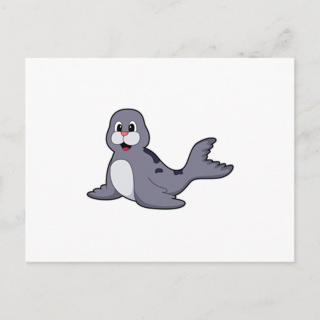 Süße Robbe Postkarte (Vorderseite)