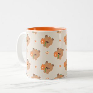 Süße romantische Capybara Zweifarbige Tasse