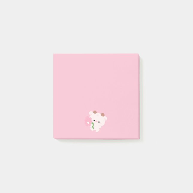 Süße romantische Kuh Post-it Klebezettel (Vorderseite)