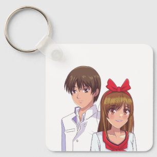 Süße romantische Manga-Kunst Schlüsselanhänger