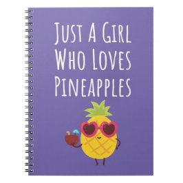 Süße rosa Ananas-Geschenke für kleine Mädchen Obst Notizblock