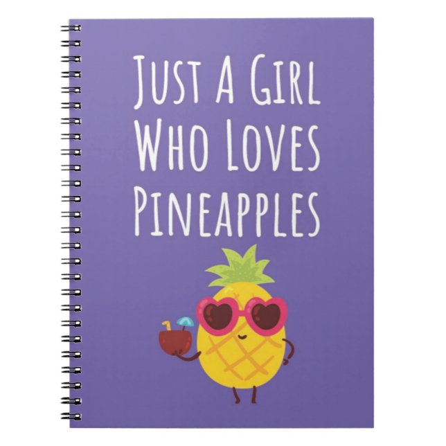 Süße rosa Ananas-Geschenke für kleine Mädchen Obst Notizblock (Vorderseite)