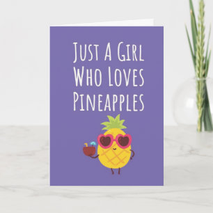Süße rosa Ananas-Karten für Baby-Mädchen Kinder Ob Karte