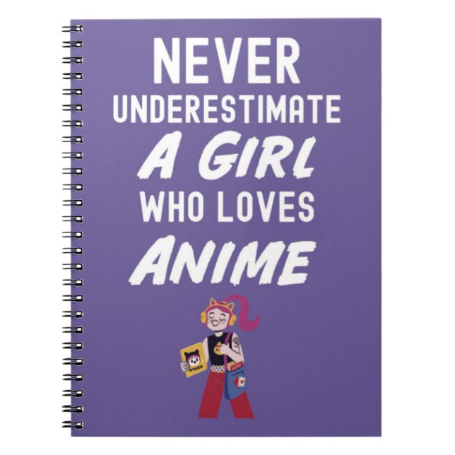 Süße rosa Anime-Geschenke für Mädchen und Kinder i Notizblock (Vorderseite)