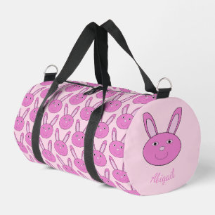 Süße rosa Baby-Mädchen-Hasen-Gesicht-Feder-Tasche Duffle Bag