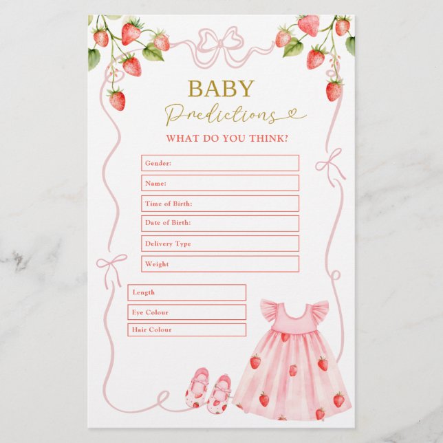 Süße rosa Babykleidung Baby Vorhersagen  (Vorderseite)