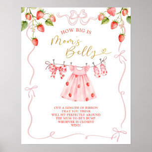 Süße rosa Babykleidung Wie groß ist Mamas Bauch Poster