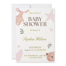 Süße rosa Babyparty Wasserfarbe Floral Pastell