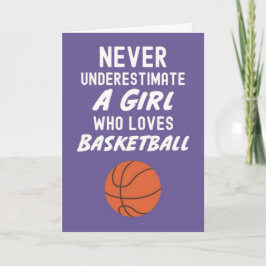 Süße rosa Basketball-Karten für Baby-Mädchen Kinde Karte